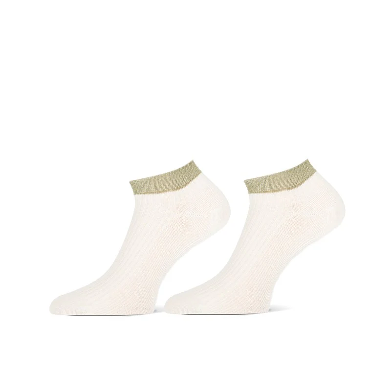 2 - Pack Amsterdam Sock 81936 1128 Off White Olive - Afbeelding 2